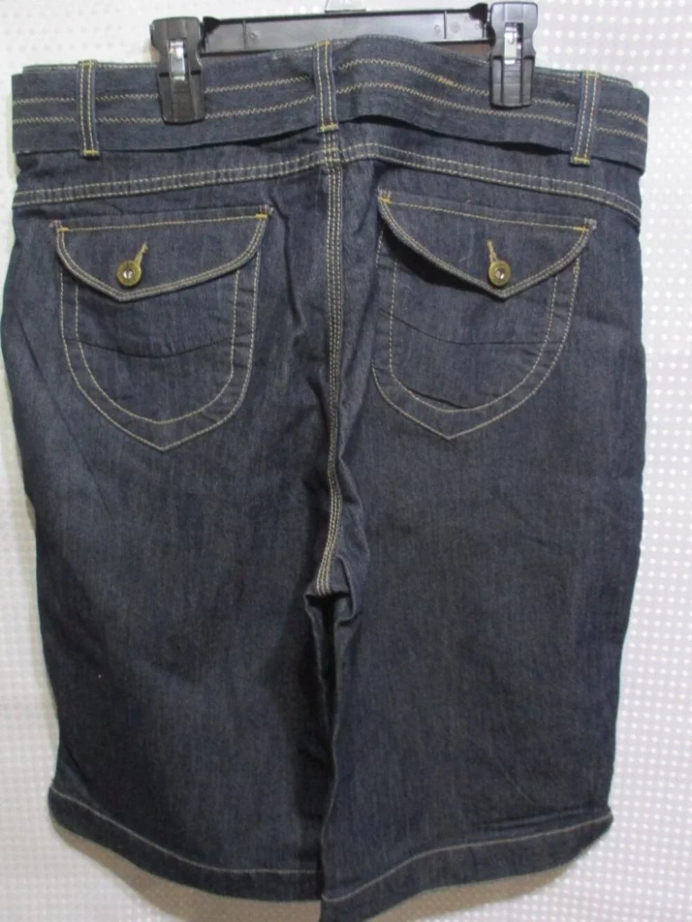NWT Lee Riders Copper Collection Women's Super Dark Denim Long Shorts Sz. 11 M